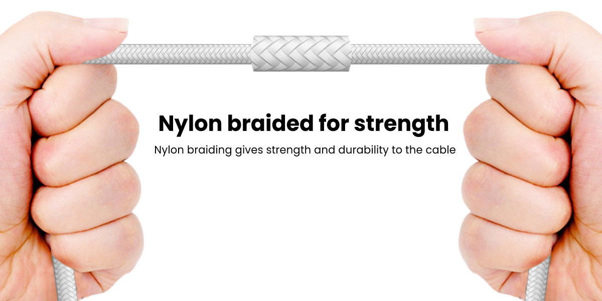 Nylon braided for strength portronics konnect L1