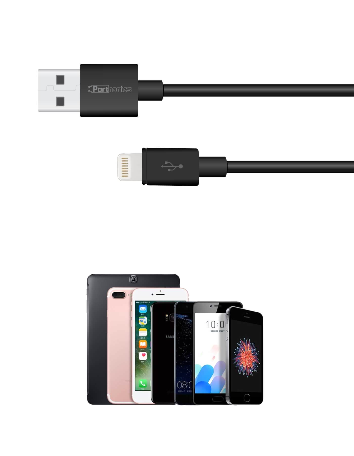 Portronics Konnect Core Plus 8-Pin USB Charging Cable