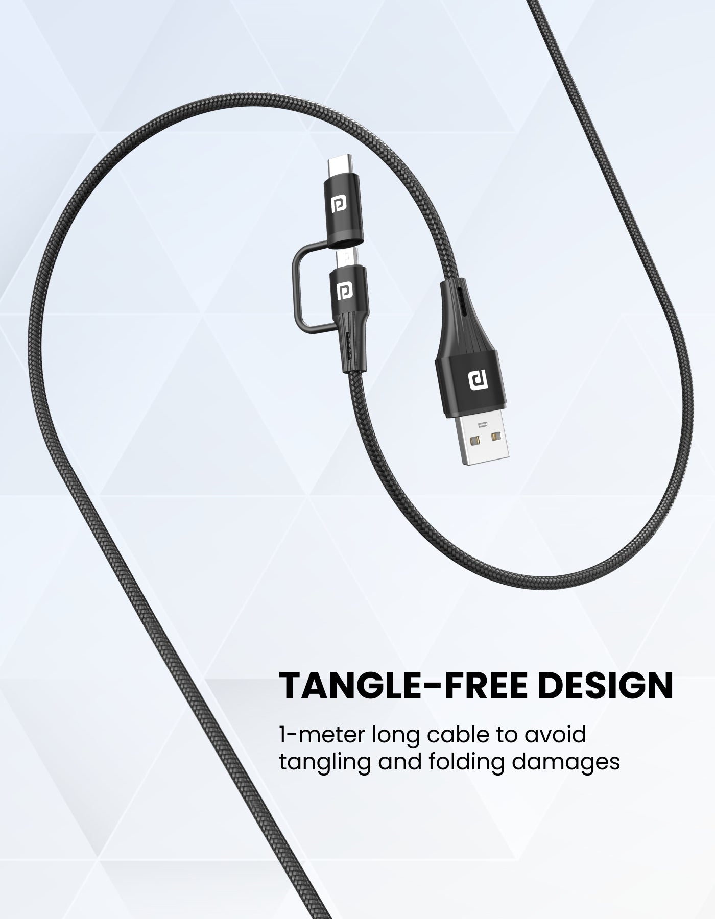 Portronics Konnect J7 Dual headed Cable Micro and Type C Cable