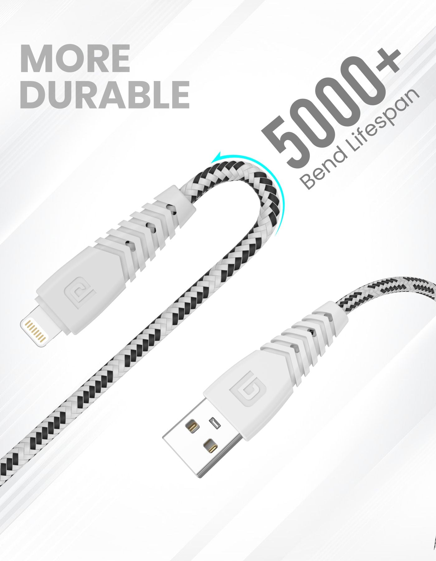 Portronics Konnect Spydr 8-Pin Micro USB cable durable