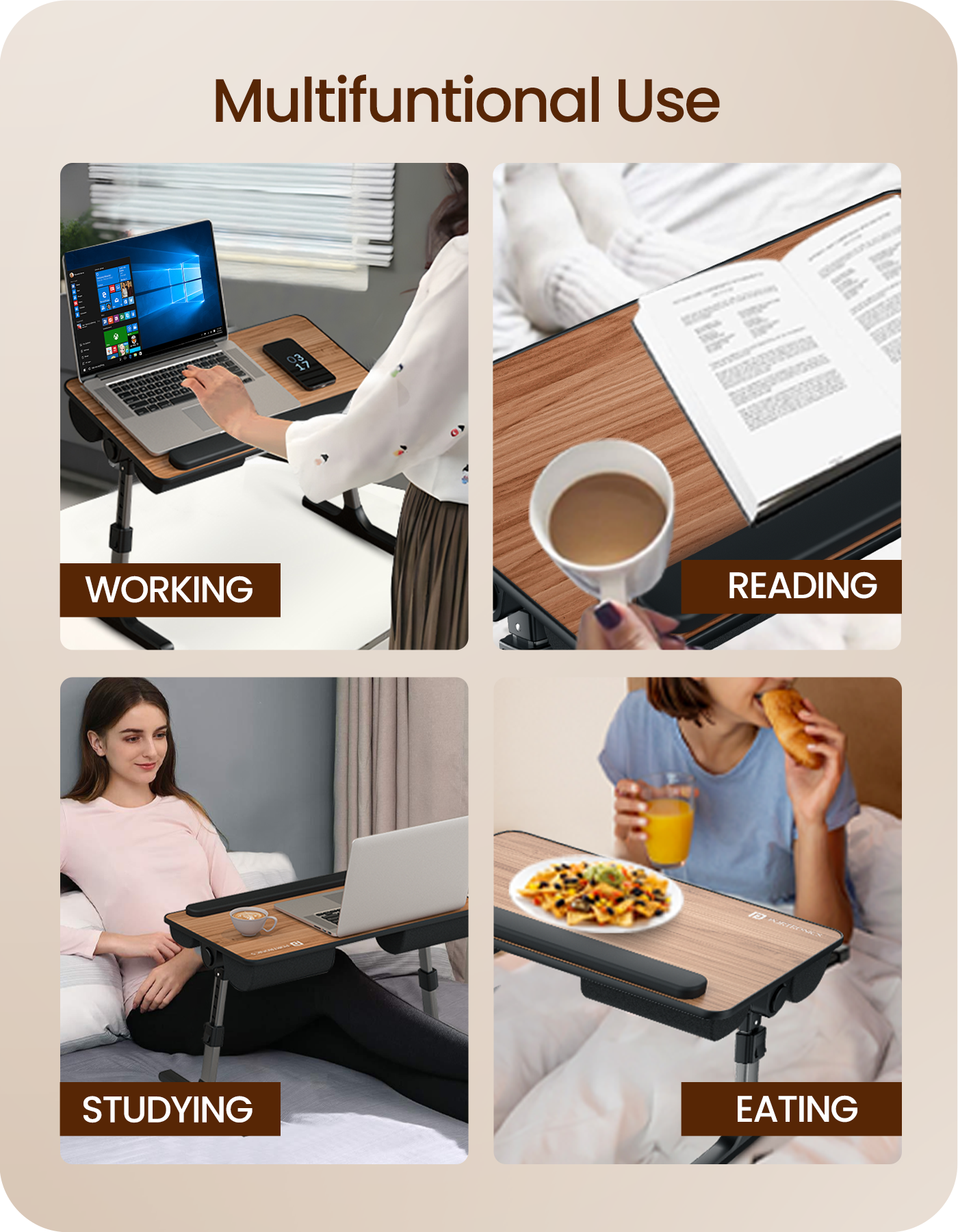 Portronics my buddy z foldable laptop bed desk for your all in one work