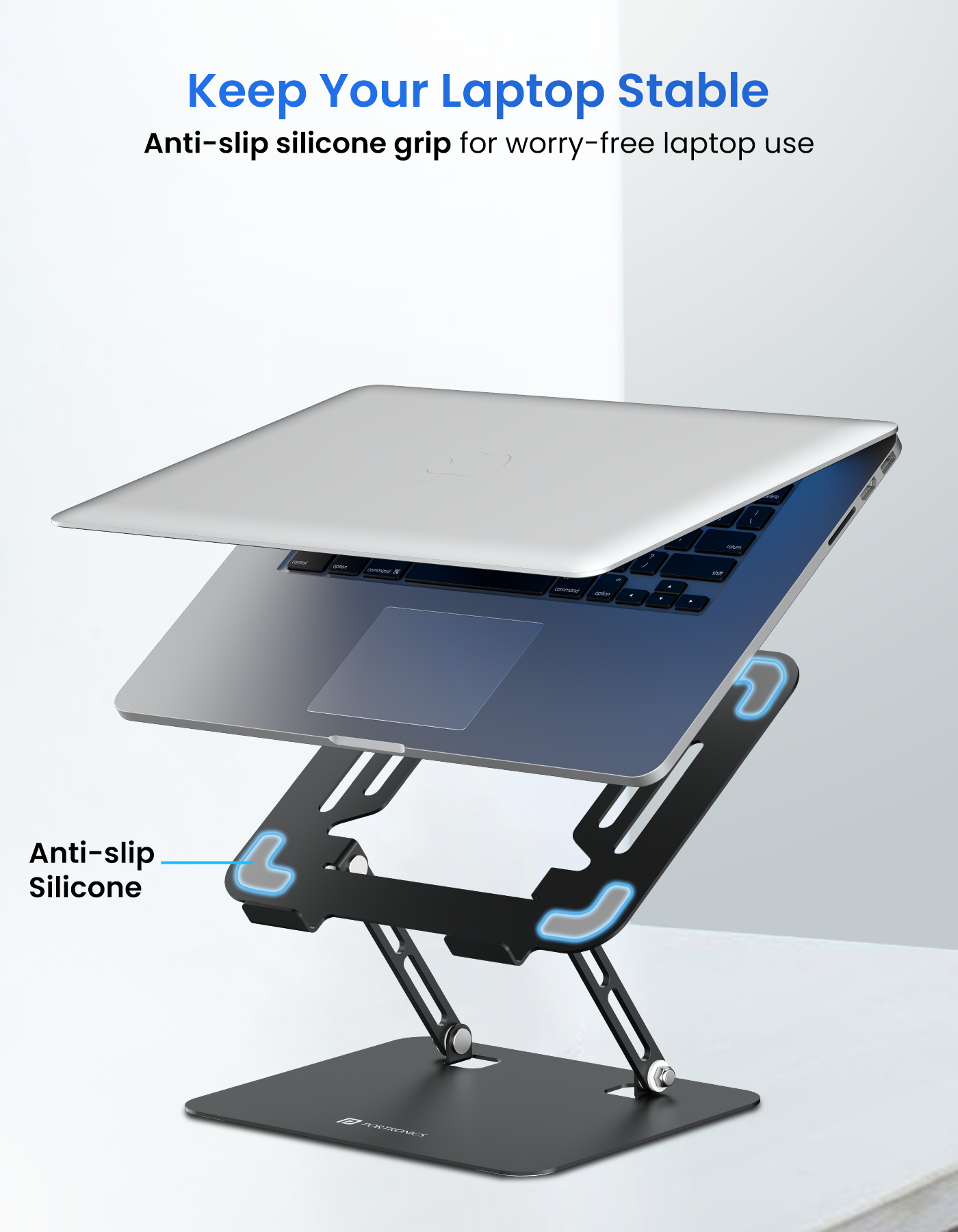 Portronics My Buddy K3 Pro laptop stand compatible up to 15.6 inches laptop