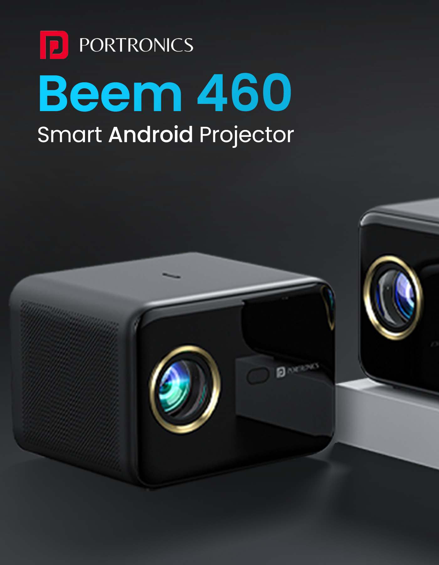Portronics beem 460| Mini home Projector Full-HD | Portable projector for home with Wi-fi, HDMI,10Watt speaker