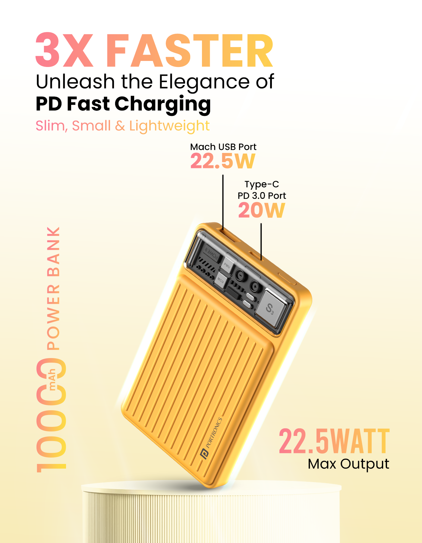 Luxcell mini 10k 10000mah powerbank charge device 3x faster with dual charging