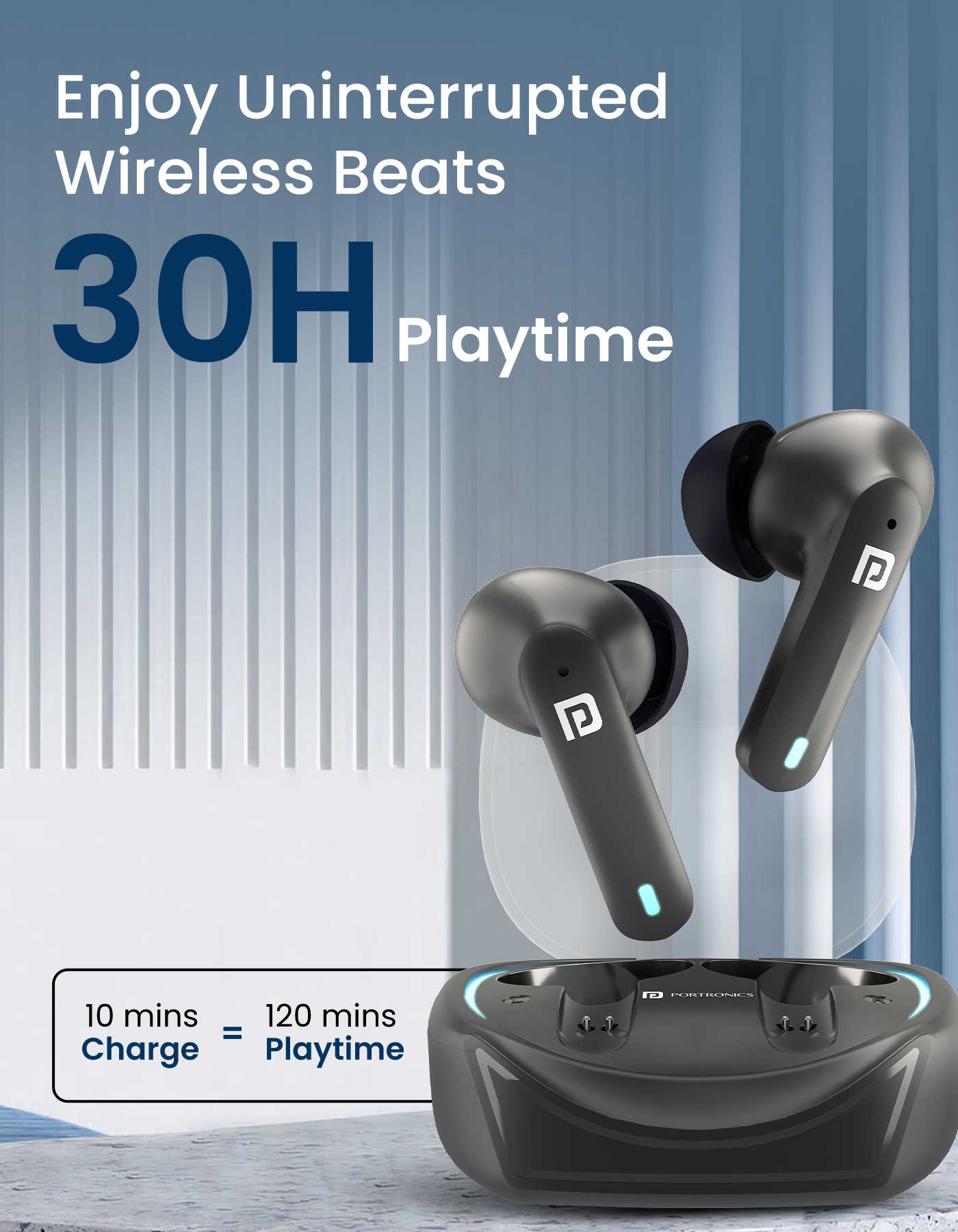 Portronics Harmonics Twins s11 best TWS earbuds| 30hr playtime earbuds |wireless earbuds| best earbuds under 2000