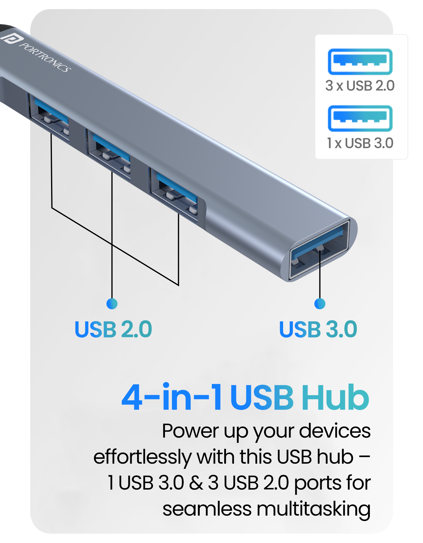 Mport 31 Pro is multi Port hub function hub with 4 ports