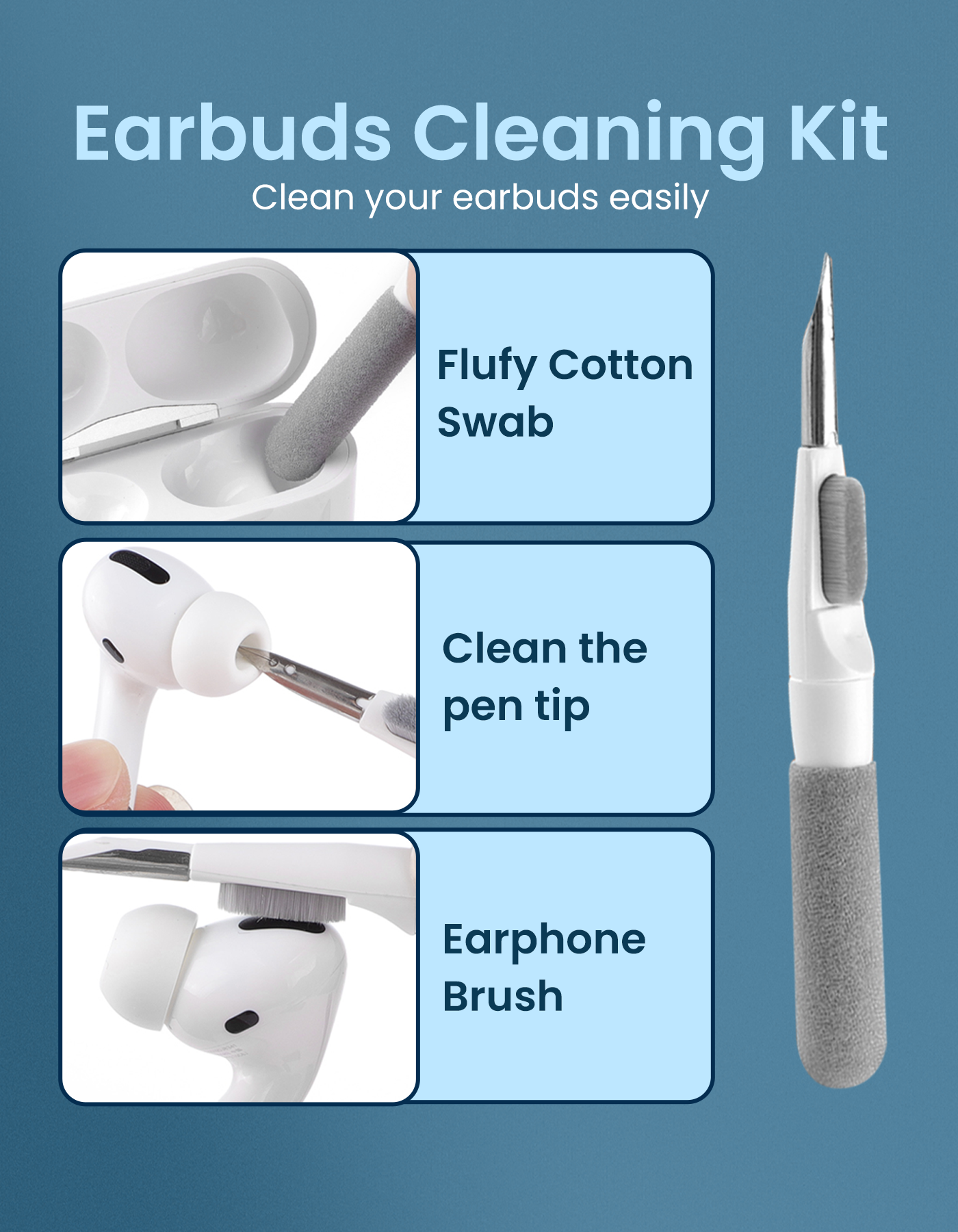 Smart Cleaner Kit for earbuds