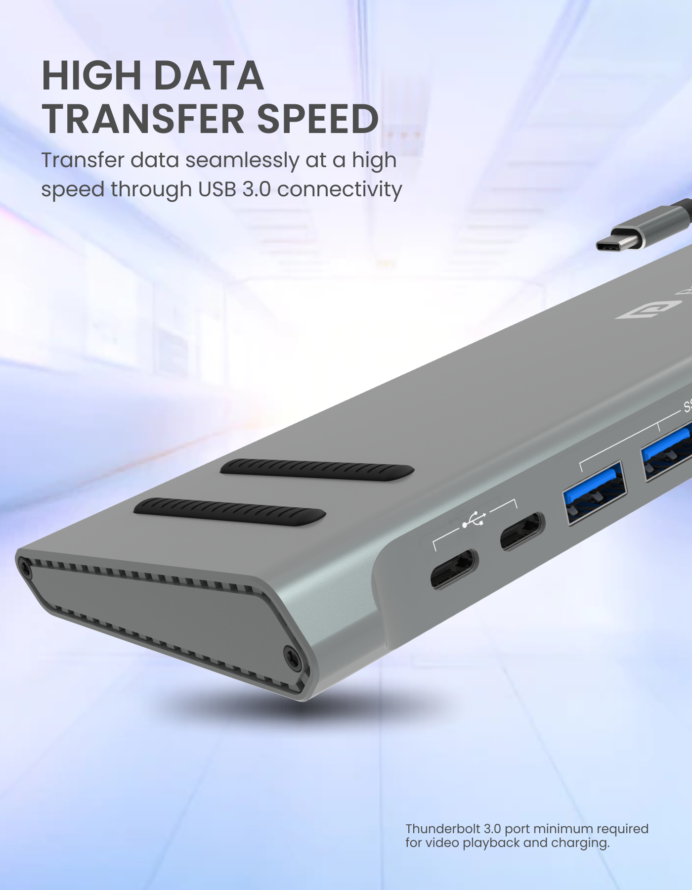 Portronics MPort 13C USB hub compatible with all devices and fast data tranfer