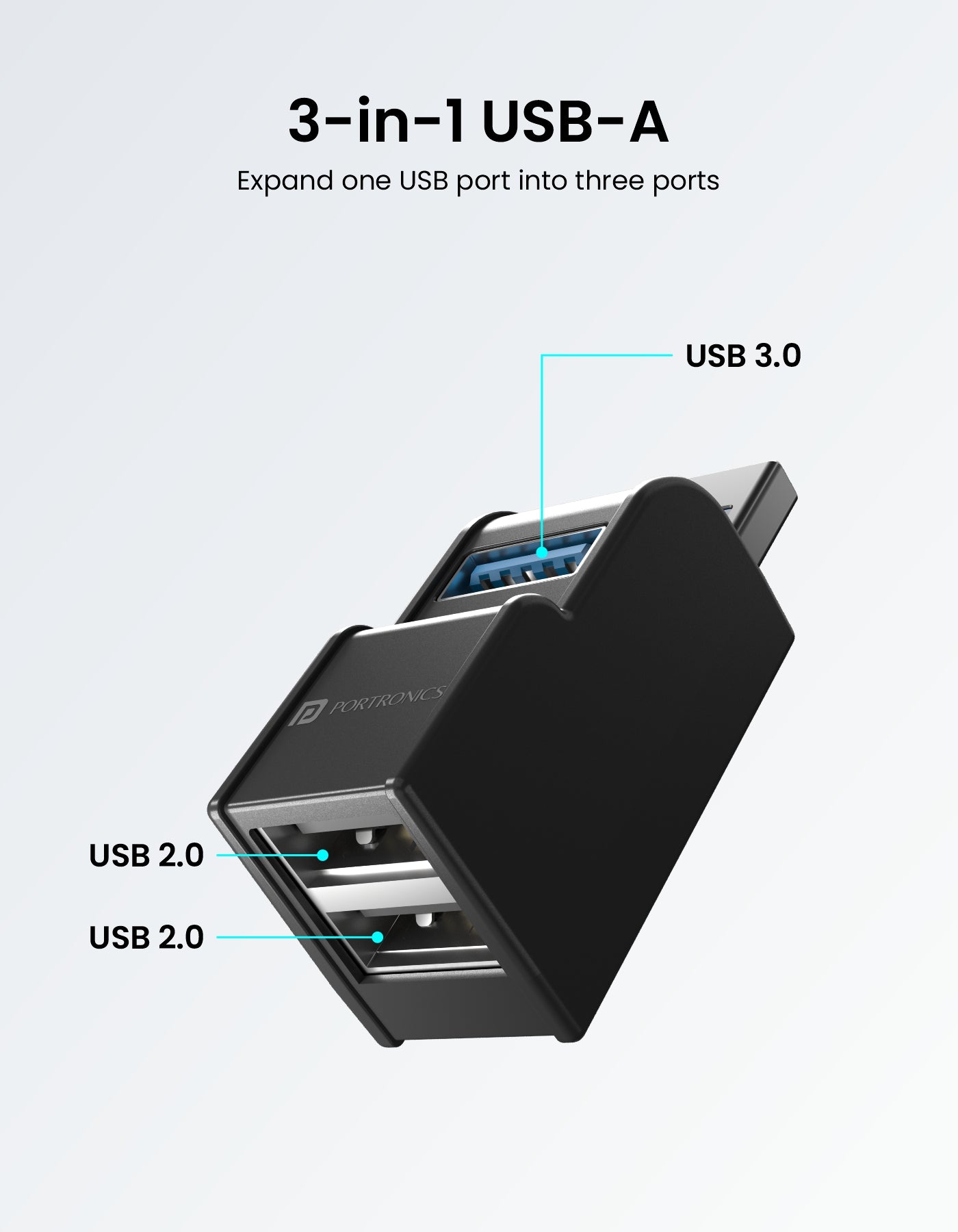 Portronics MPort 13C USB hub compatible with all devices and fast data tranfer