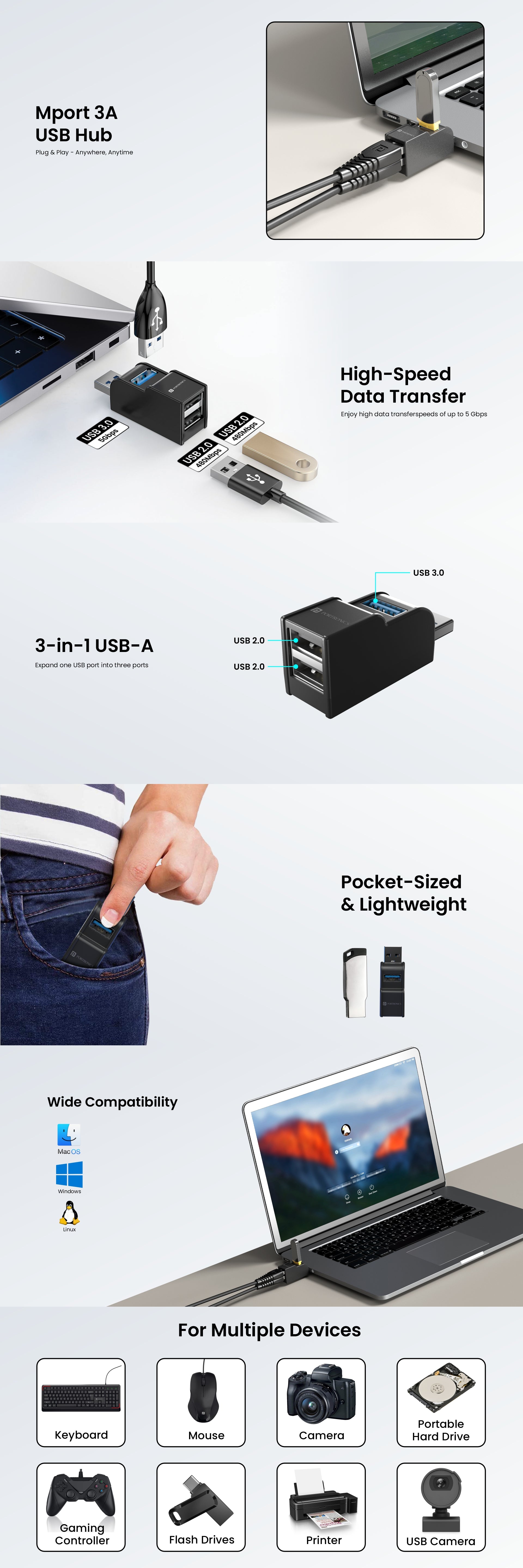 Portronics Mport 3A Super High-Speed Data Transfer