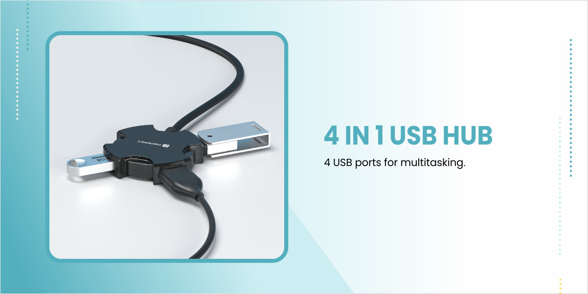 Portronics Mport 4C Portable USB Port Hub with 4 USB Slots