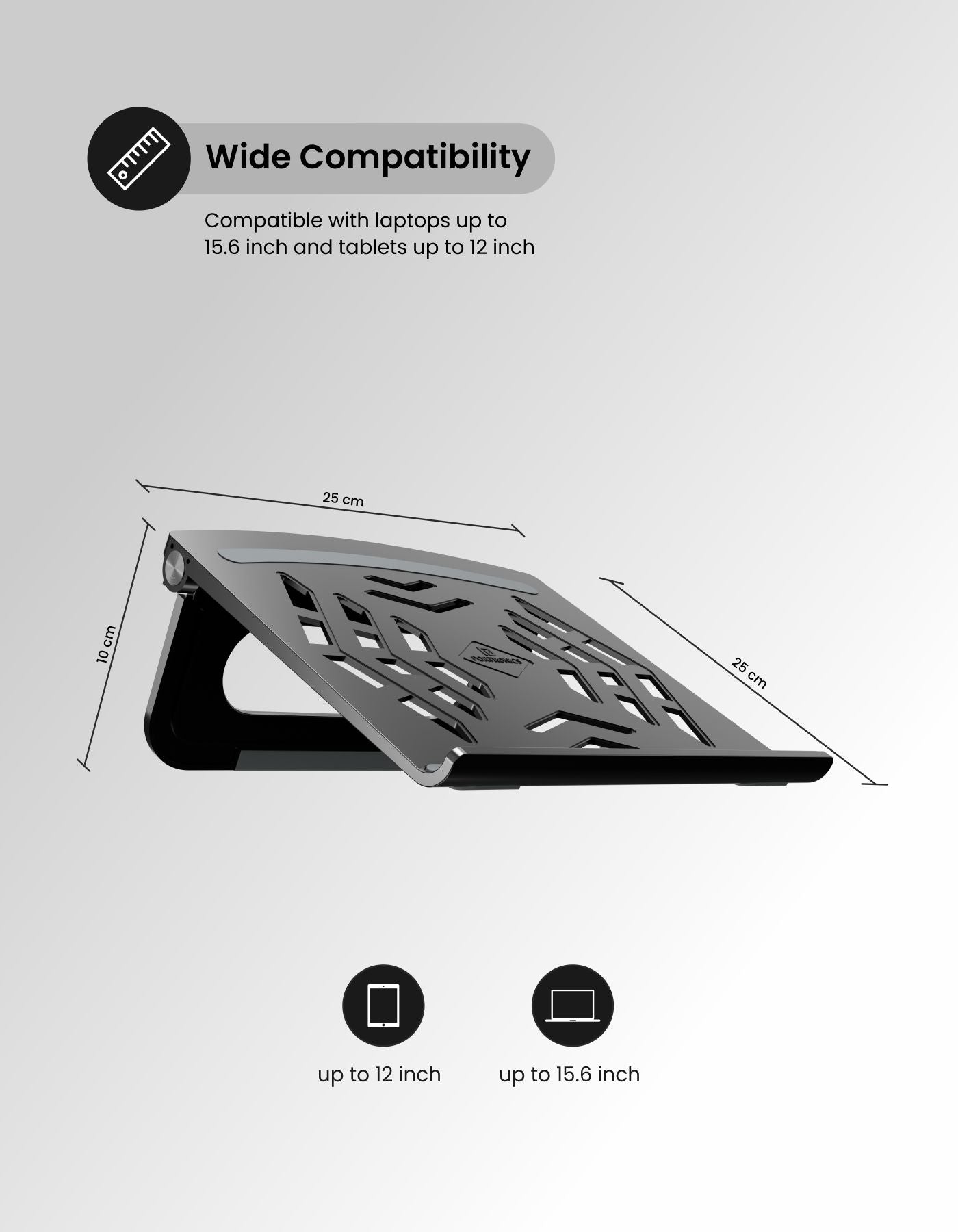 Portronics My Buddy Hexa 5: Portable & Adjustable Laptop Stand fully comfortable