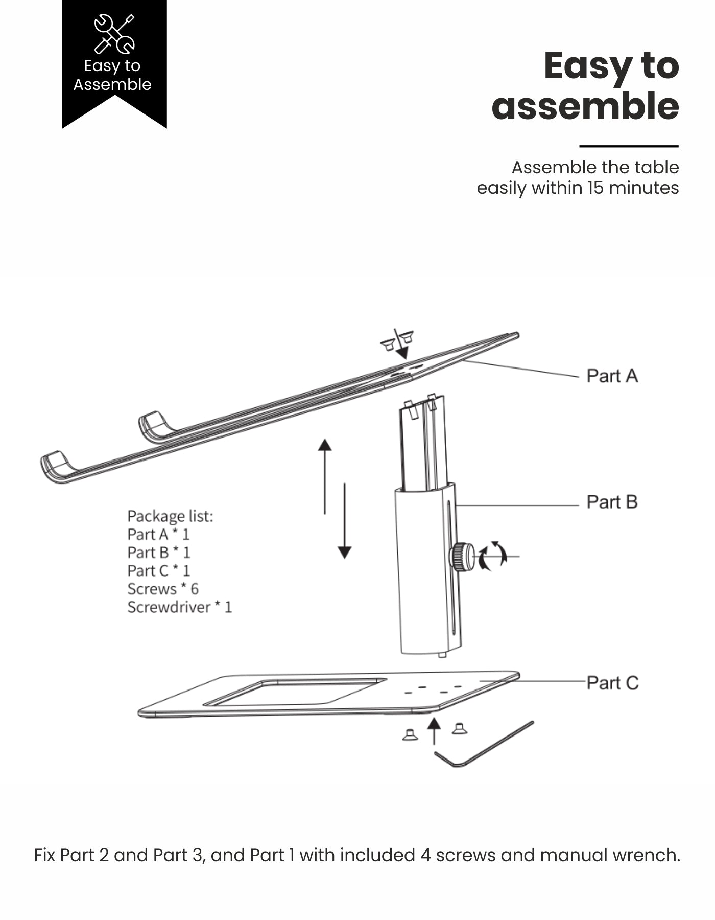 Portronics My Buddy K5 adjustable/portable Laptop Stand for bed, easy to assemble