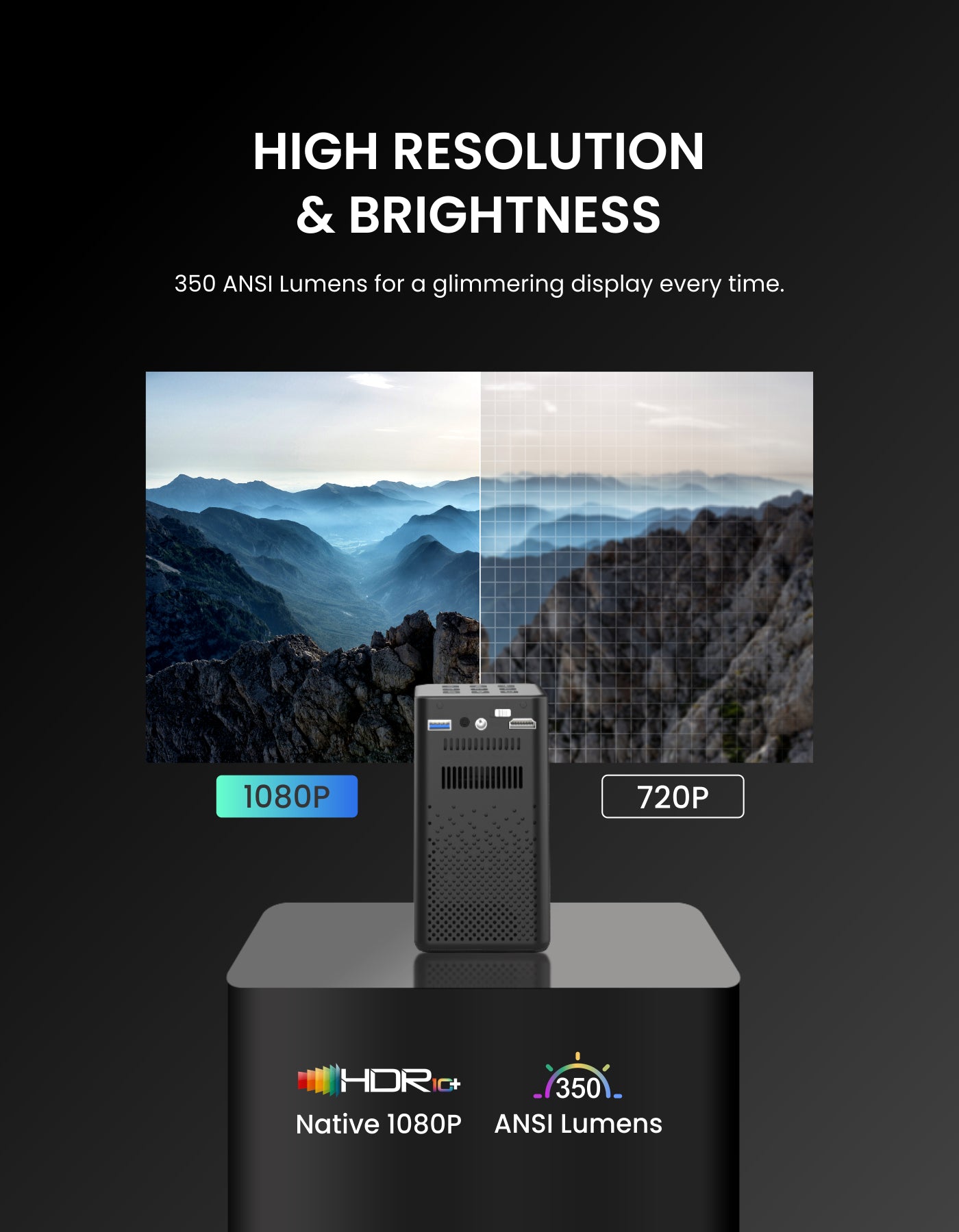 Portronics Pico 11 portable/smart/ bluetooth projector with high resolution and brightness