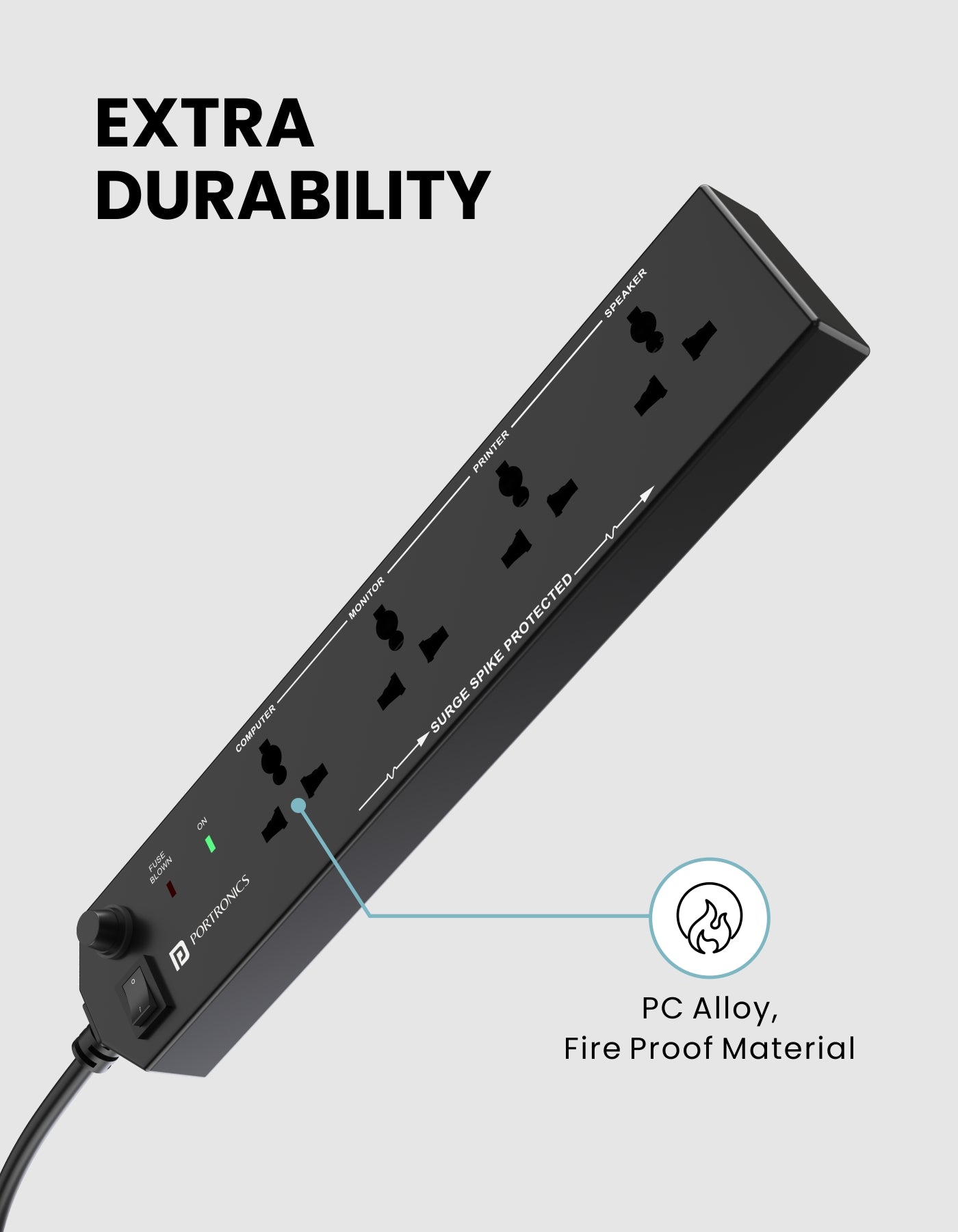 PC alloy fire proof material in potronics power plate 10