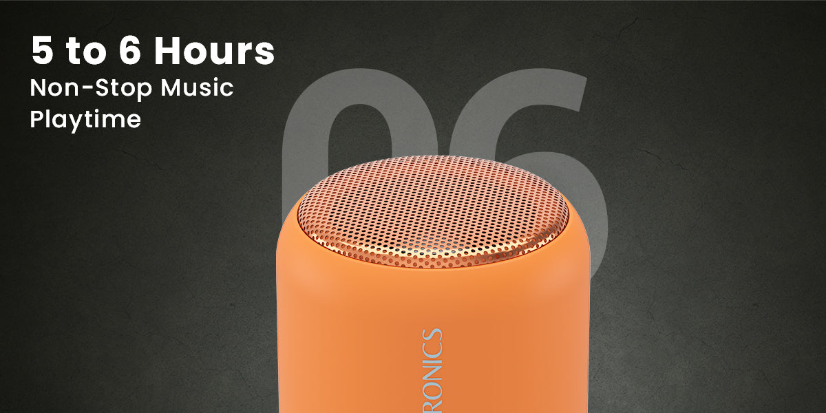 Portronics SoundDrum 1 Portable Bluetooth Speaker with Mic & USB| Portable speaker with 5 to 6 Hr non stop playback