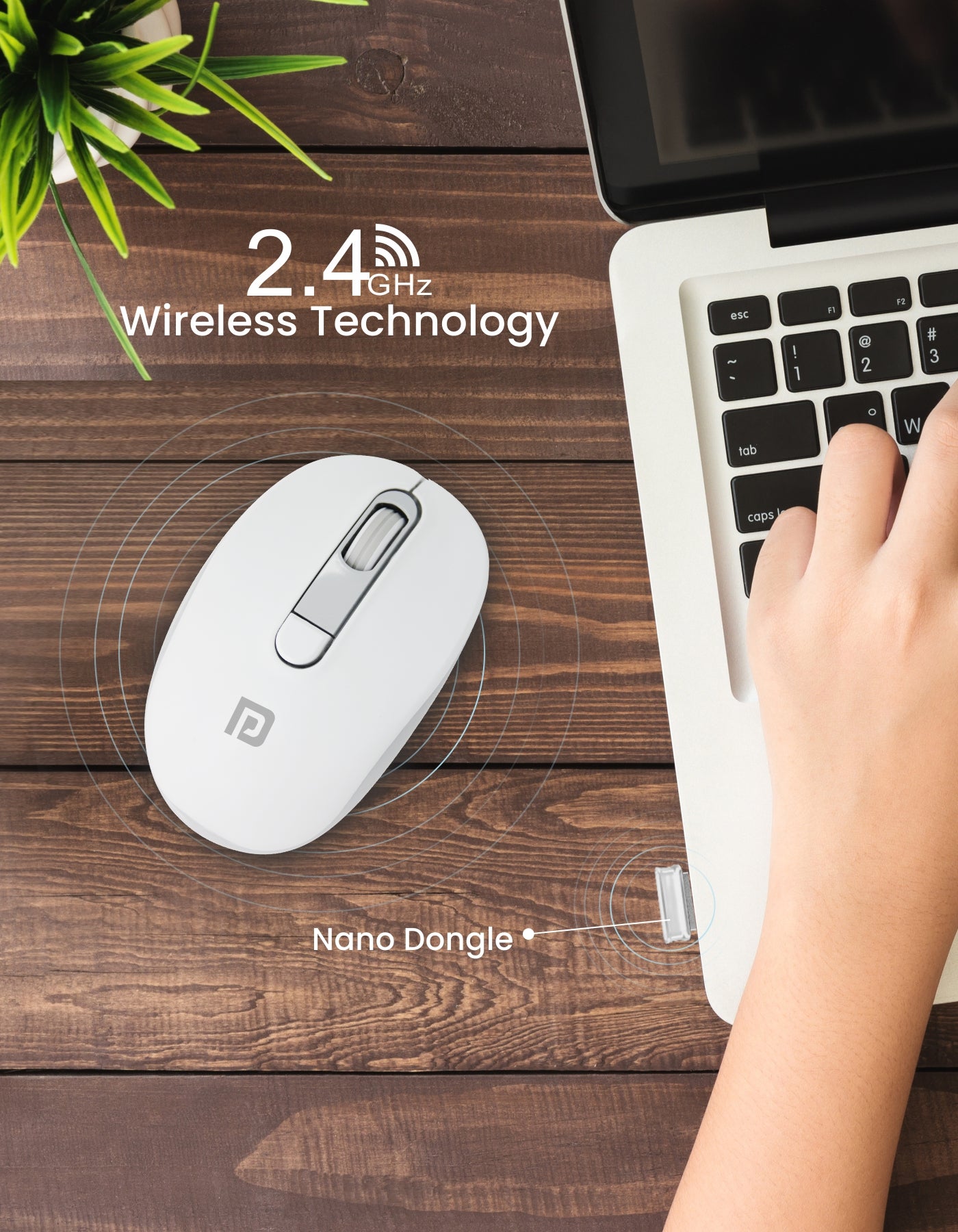 Portronics Toad 11 Slim Bluetooth Wireless Mouse DPI adjustment button