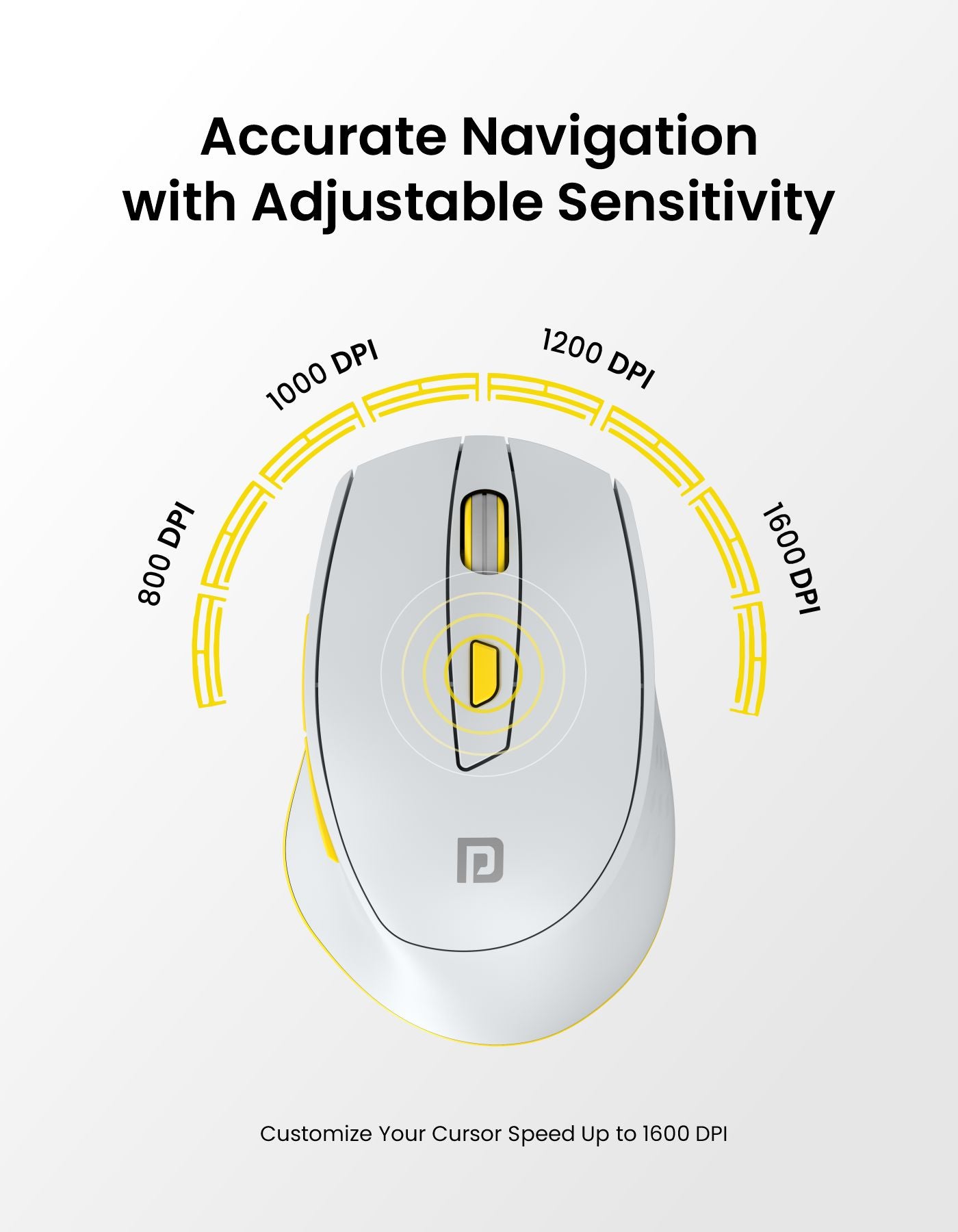 Portronics Toad 32 bluetooth mouse with responsive 1600 DPI ergonomic design