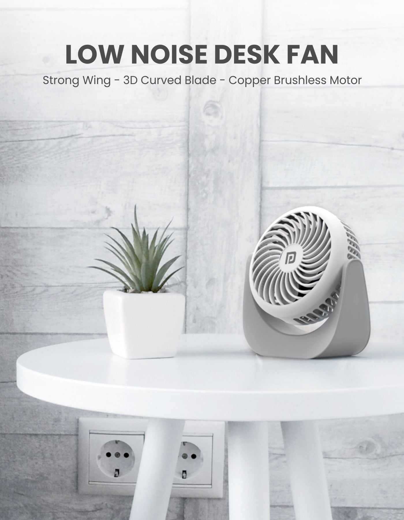 Portronics Toofan Portable Rechargeable low noise desk Fan|  rechargeable Table fan| Portable fan|