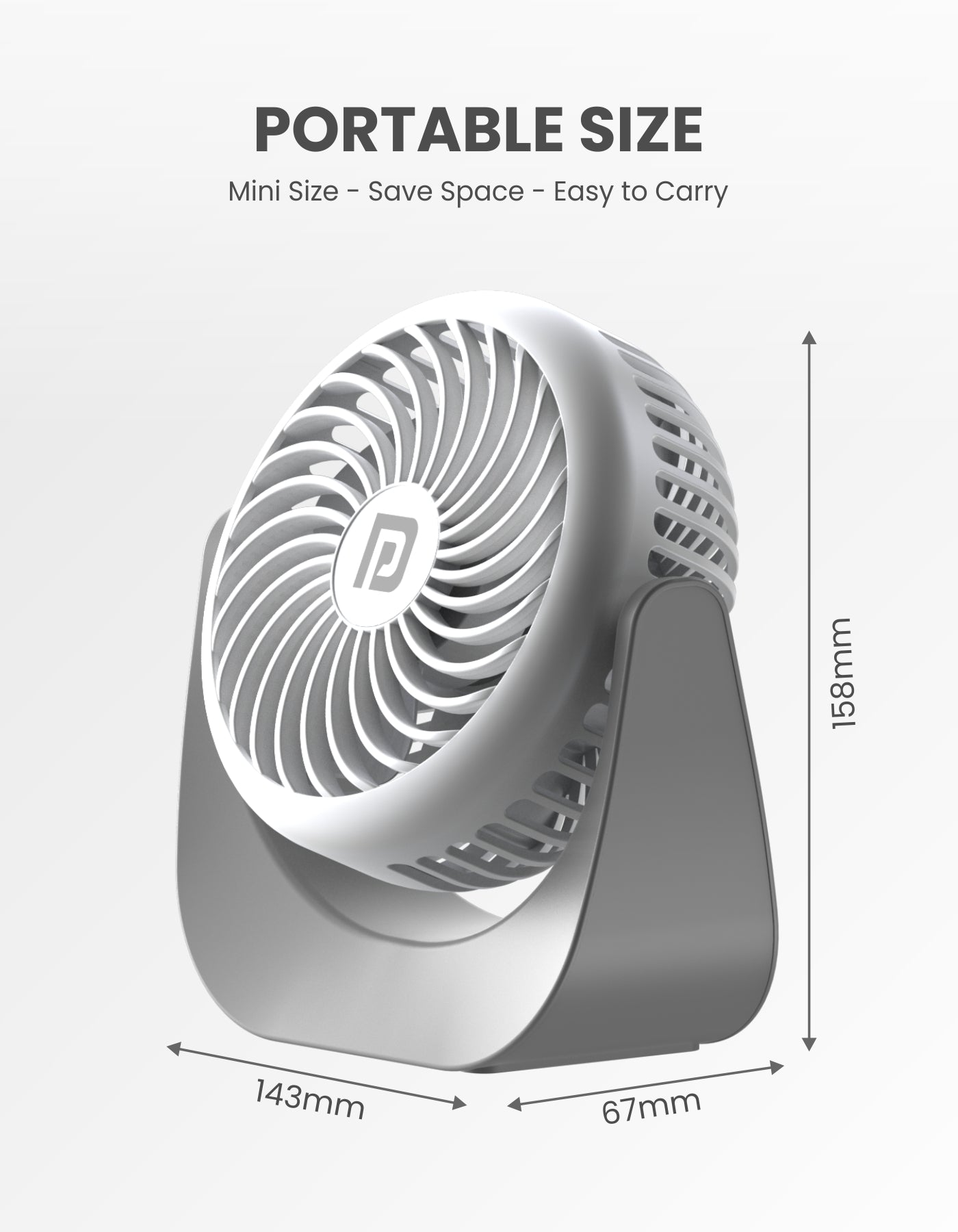 Portronics Toofan Portable Rechargeable mini Fan for Refreshing Comfort| Table desk fan| Portable table fan