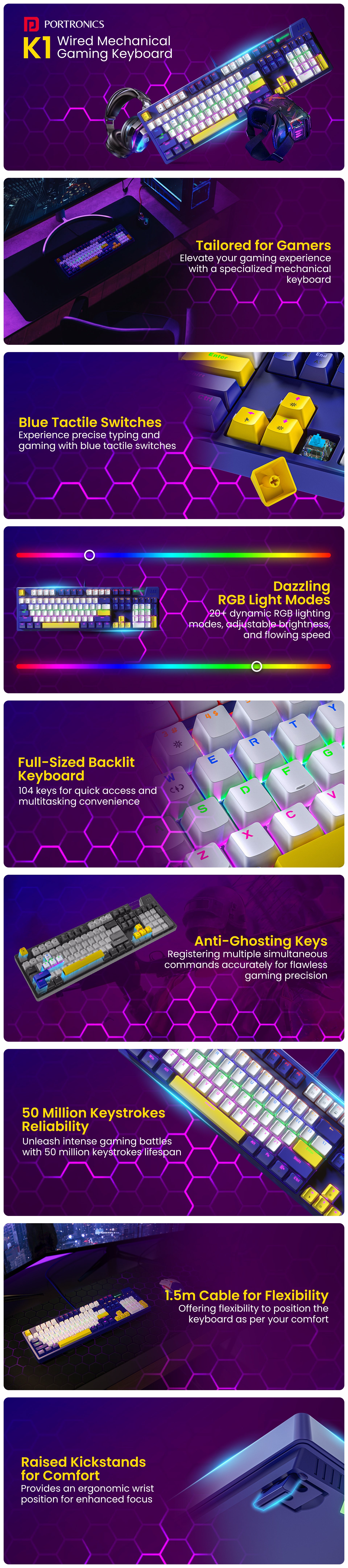 Game like a pro with the high-performance mechanical keyboard| wired gaming keyboard for pc| wired laptop keyboard| laptop keyborad online