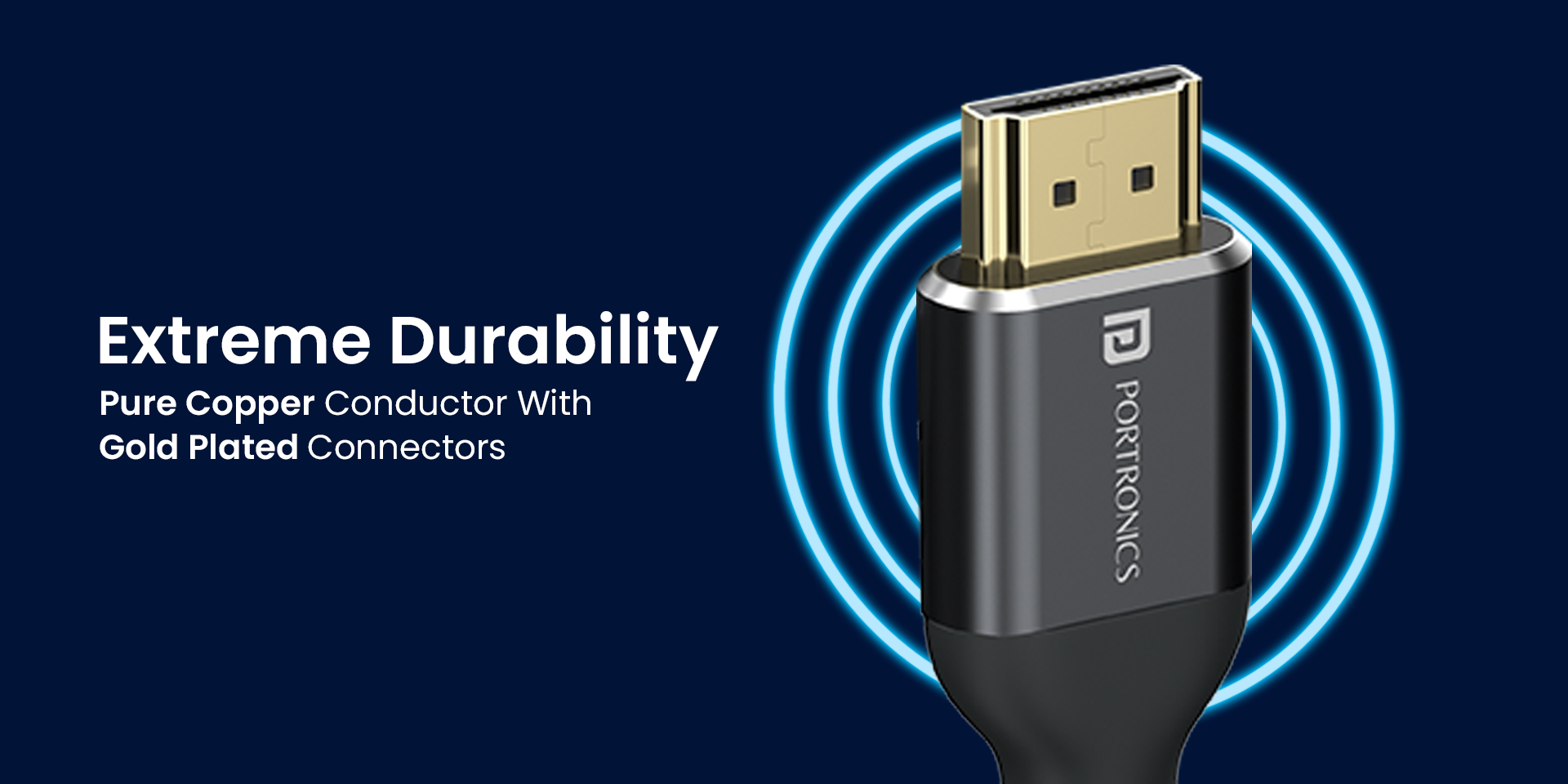 Portronics Konnect Spydr 31 3-in-one cable with micro USB, iOS, & Type C more durable and flexible