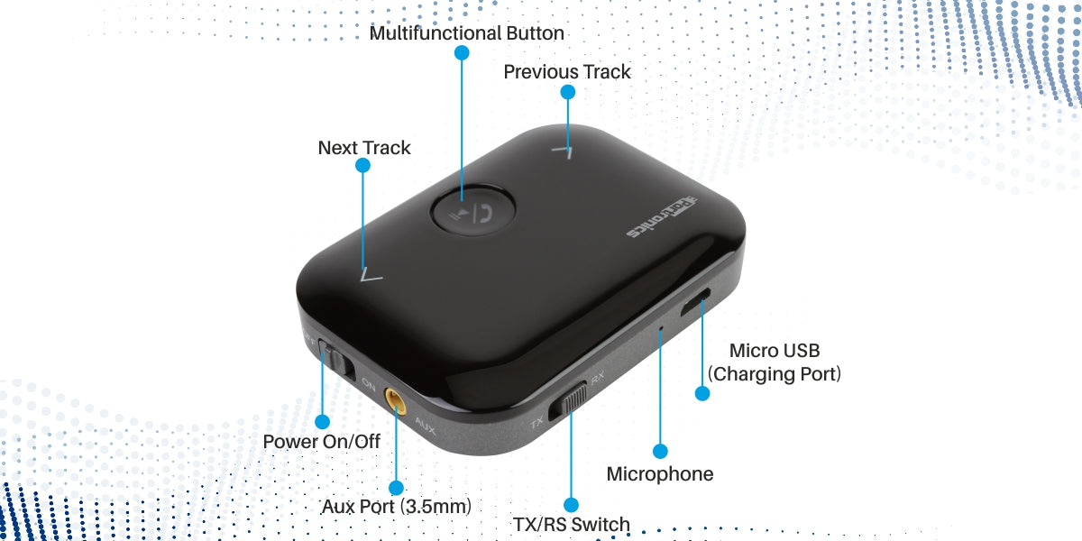 Portronics Auto 14 Wireless Bluetooth Audio Adapter