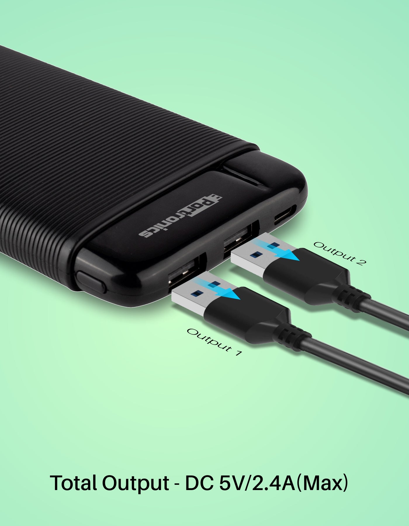 Portronics Power Pro 10K best Power Bank 10000mah 2 output and 2 input 