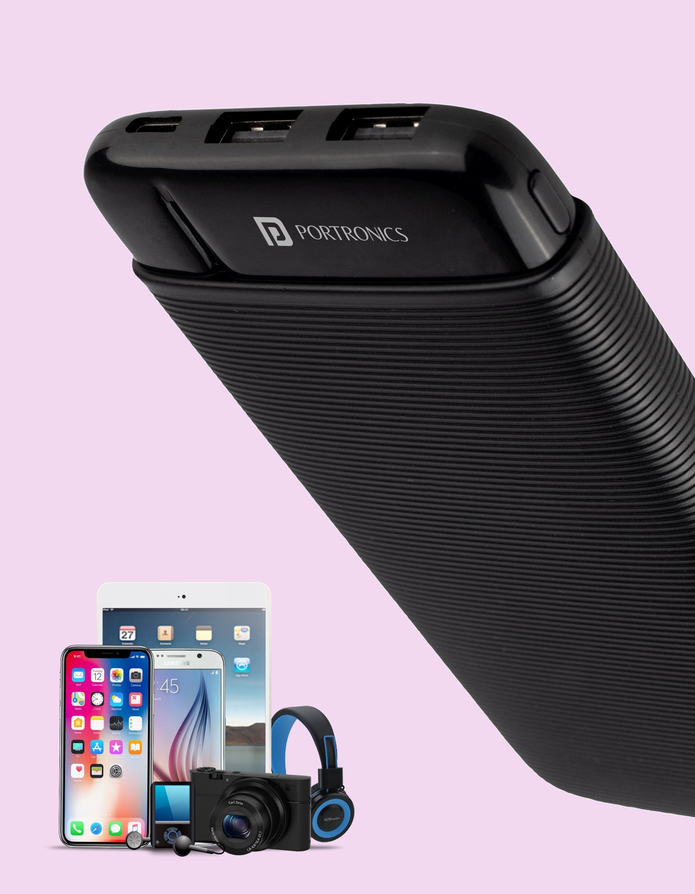 Portronics Power Pro 10K Power Bank 10000mah compatible with all devices 