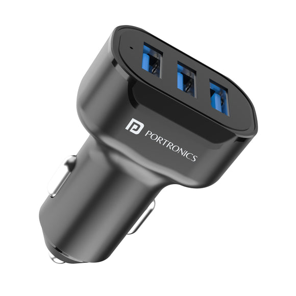 Buy Portronics Power 6 36W Type A & Type C 2-Port Fast Car Charger (Adapter  Only, In-Built Smart Protection, Black) Online - Croma