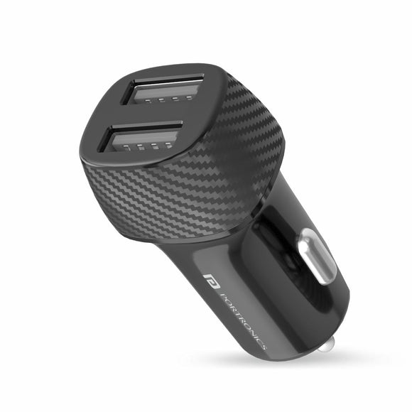 Portronics Auto10: Smart Car Audio Connector & USB Charger