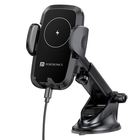 Buy Portronics Charge Clamp 2 Mobile Holder for car with 15W Charger