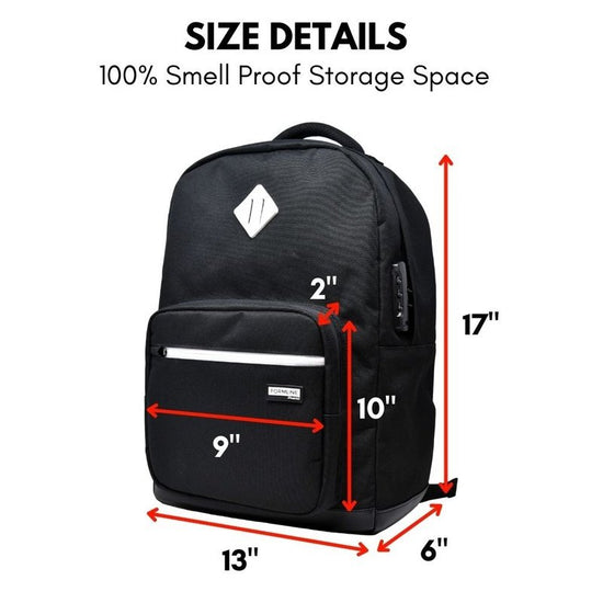 Smell Proof Backpack - Functional Laptop Book Bag with Built in Odor P –  Formline Supply