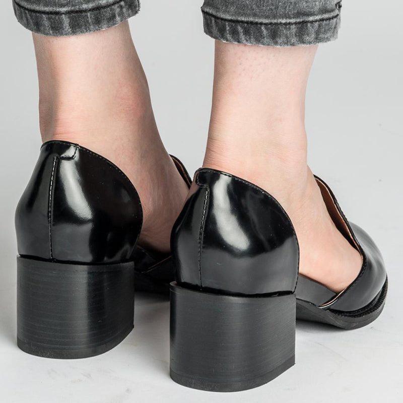 slip on chunky heel