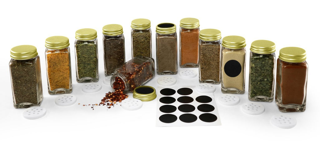 decorative spice jars glass