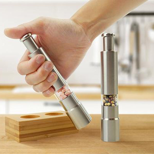 salt and pepper grinder stand