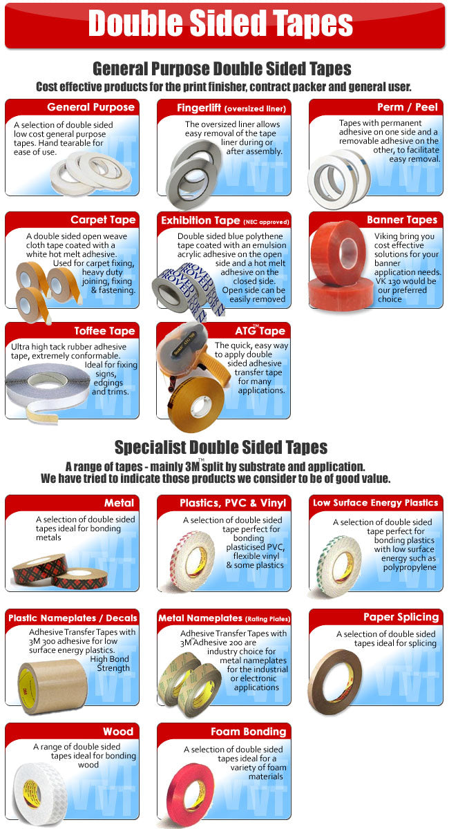 Full Range Of Double Sided Tapes Viking Industrial Products Ltd