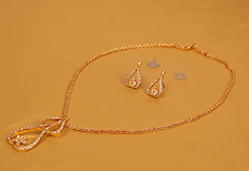 Touchstone Indian Bollywood Delicate Creative Designer Jewelry Pendant Set Colorful in Gold and Silver Tone for Women.