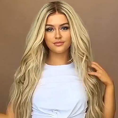 Wigs Vvbeauty 28 Long Curly Wig Ombre Blonde Wigs Natural Wavy