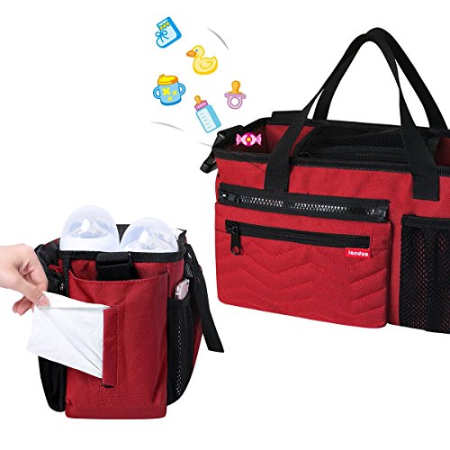 Nappy Bags - Landuo Diaper Bag Insert Organizer for Stylish Moms, Black, 12 Pockets, Turn Your ...