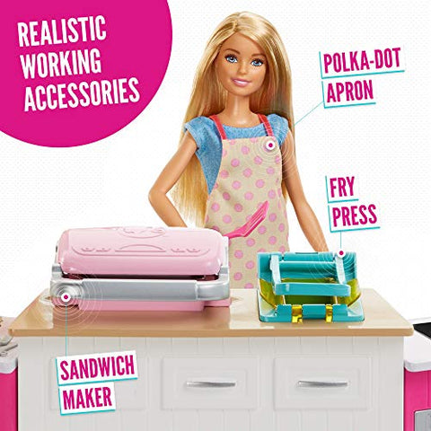 barbie ultimate kitchen playset with doll