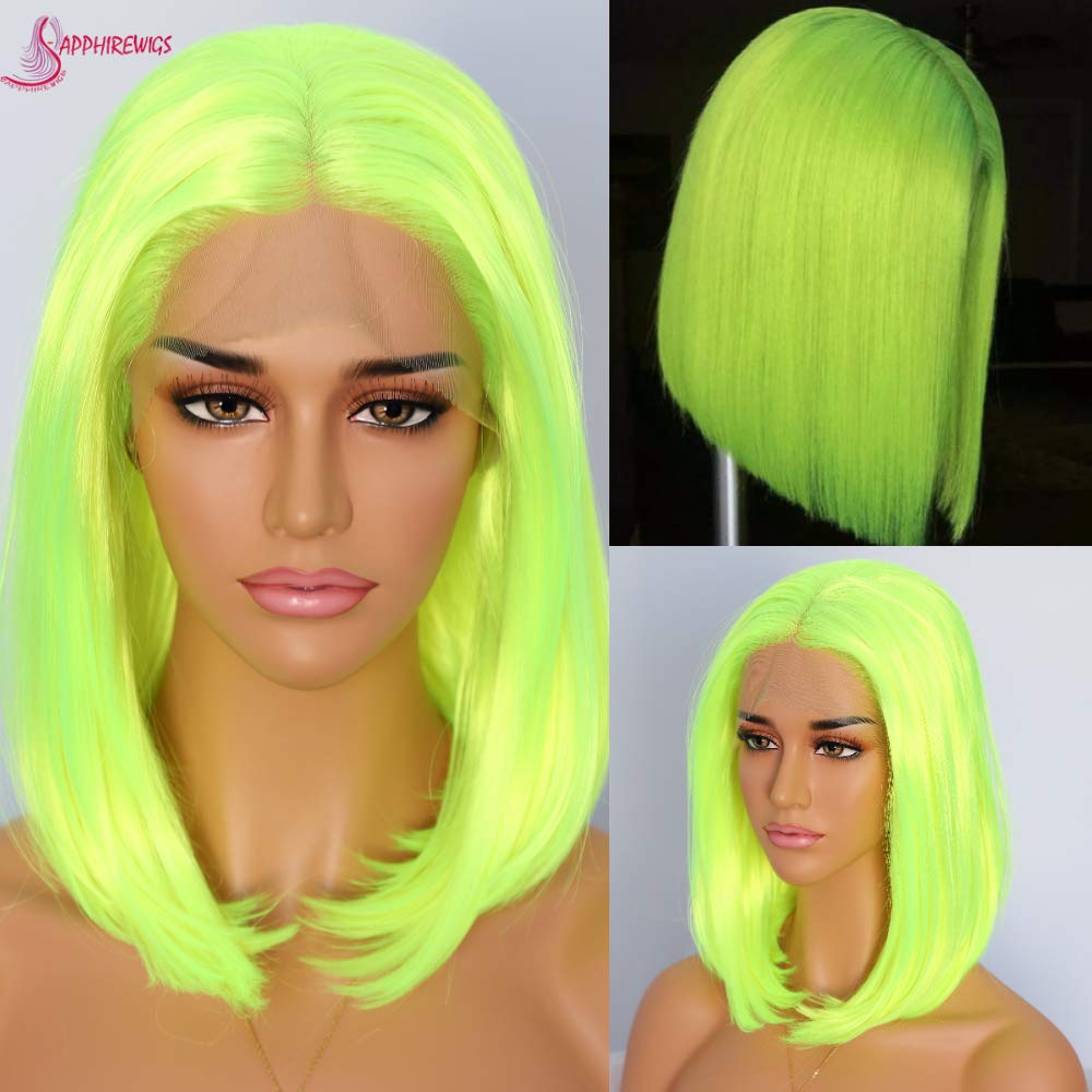 neon colored bob wigs