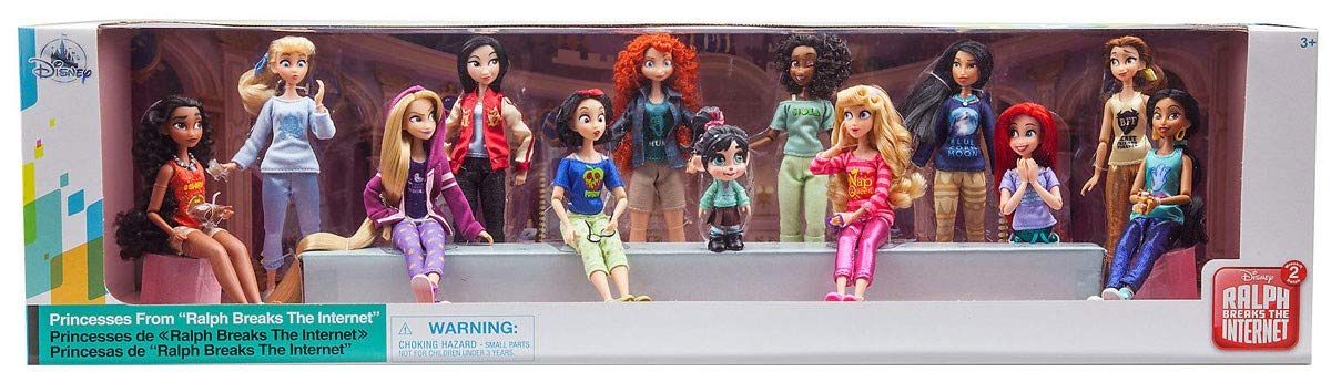 vanellope with princesses from ralph breaks the internet doll set