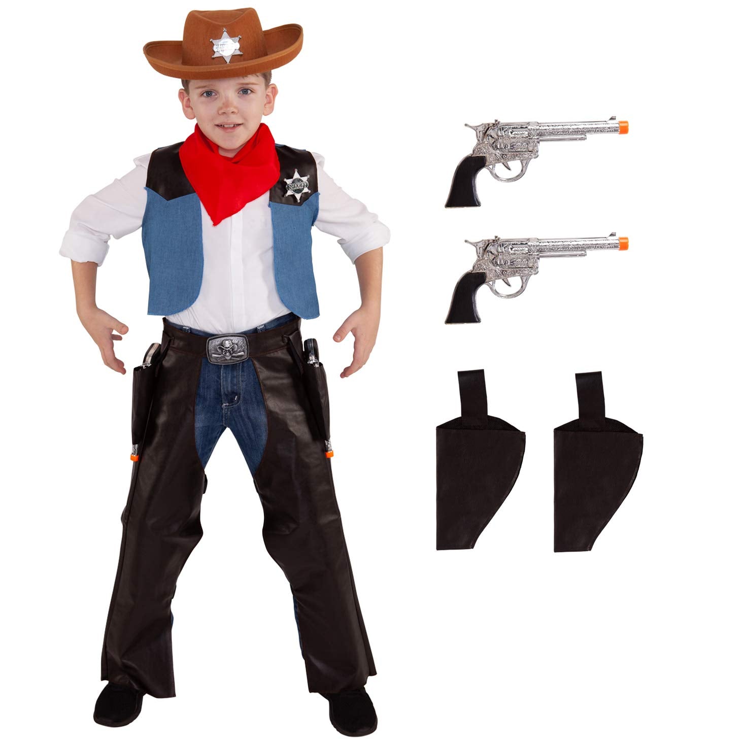 Kids Cowboy Costume Childs Wild West 
