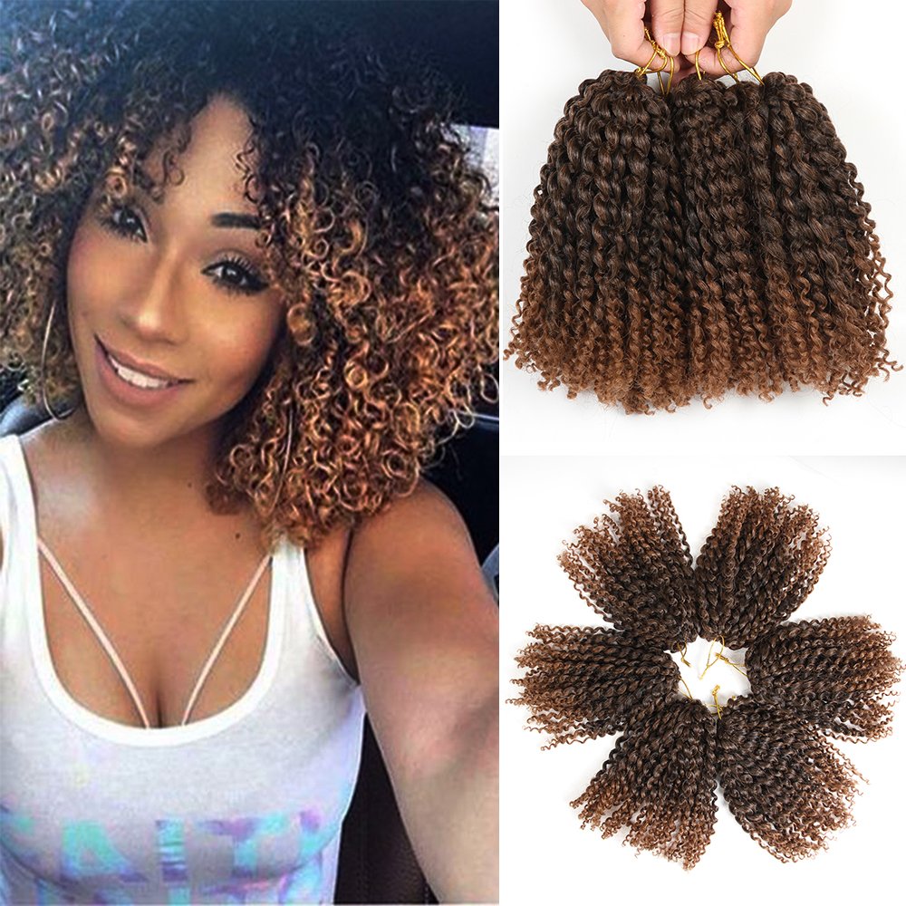 Other Hair Extensions & Weaves - 8 Inch Short Marlybob Crochet Hair 6