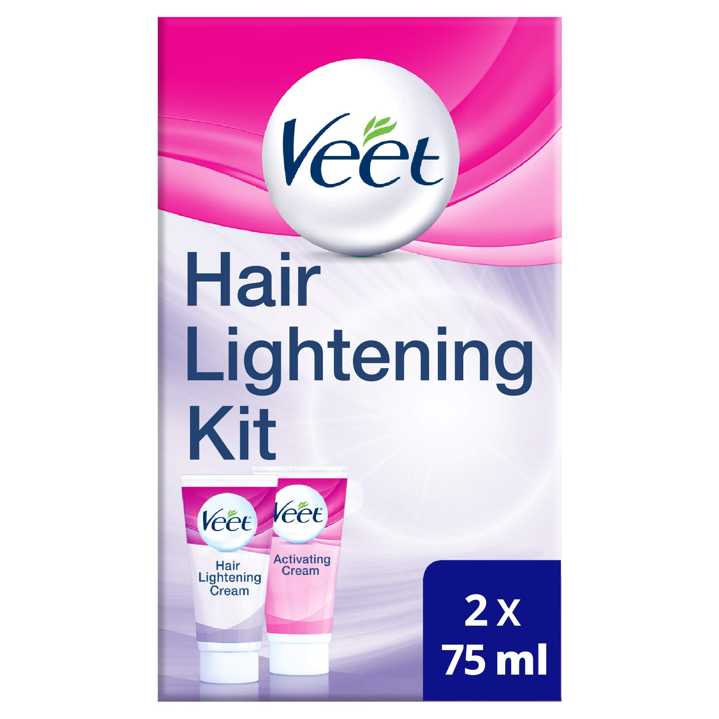 Body Veet Hair Lightening Cream For Face And Body 2 X 75 Ml For