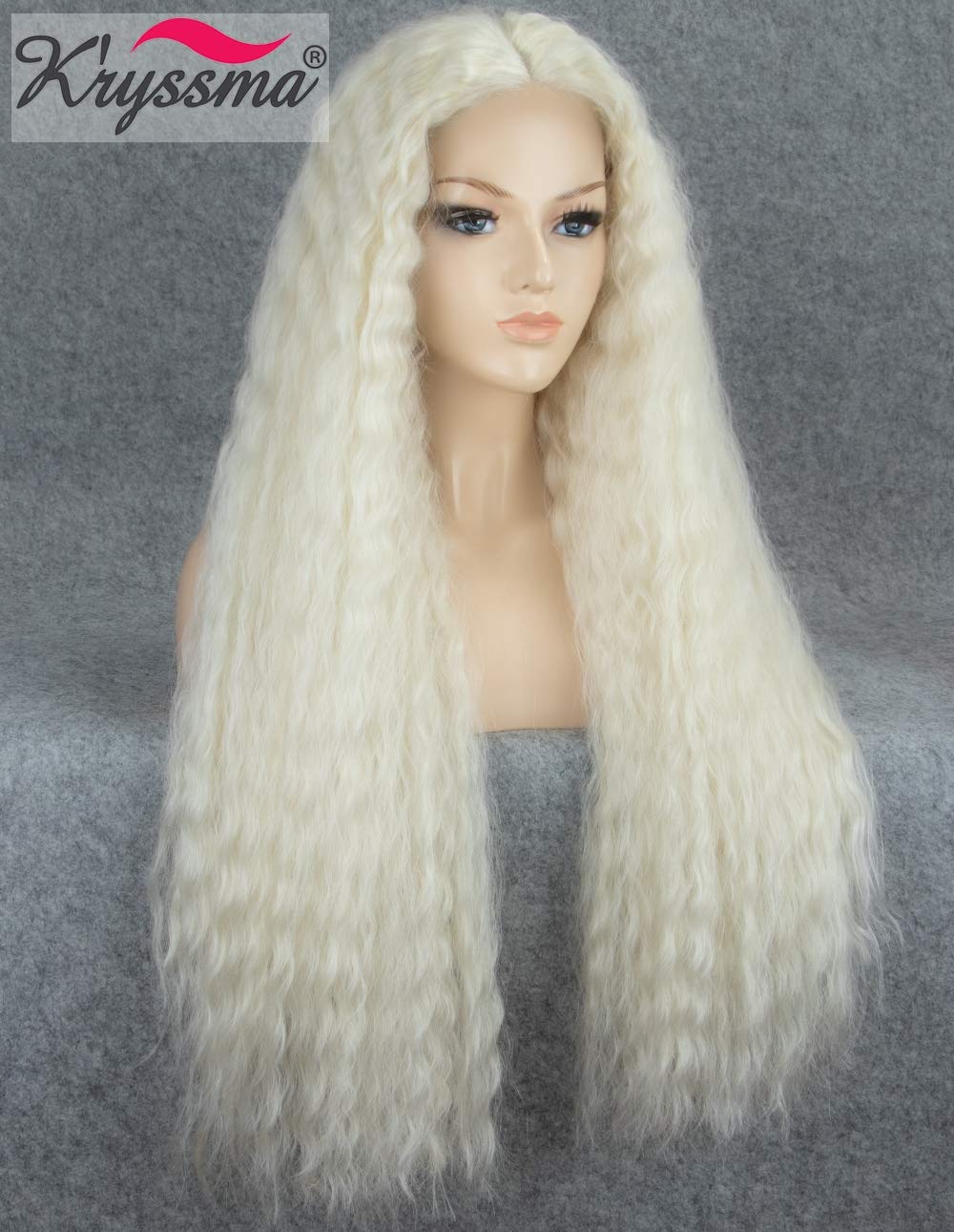 Wigs K Ryssma Light Blonde Synthetic Lace Front Wig Platinum