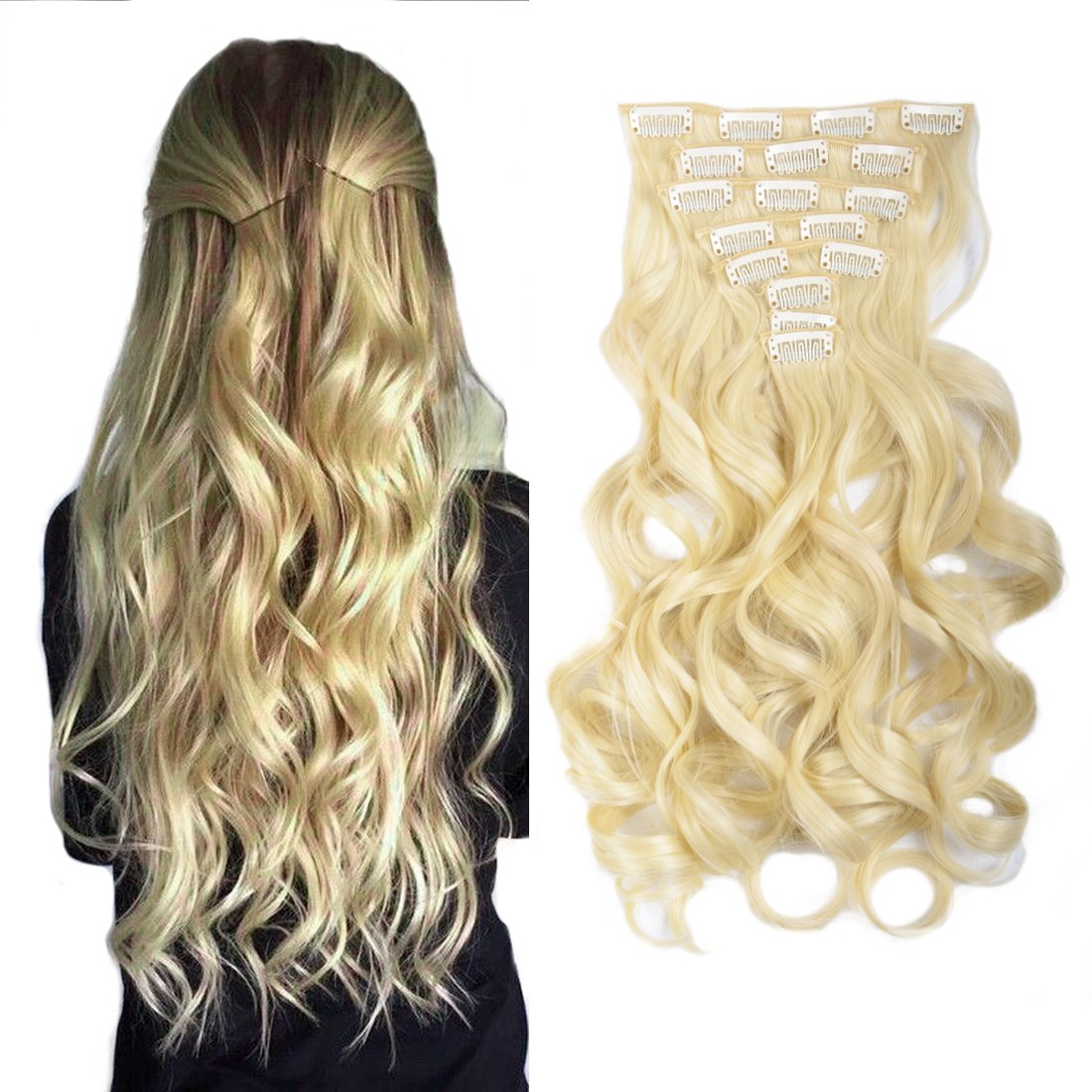 Other Hair Extensions Weaves Mshair 8 Pieces 24 Curly Full