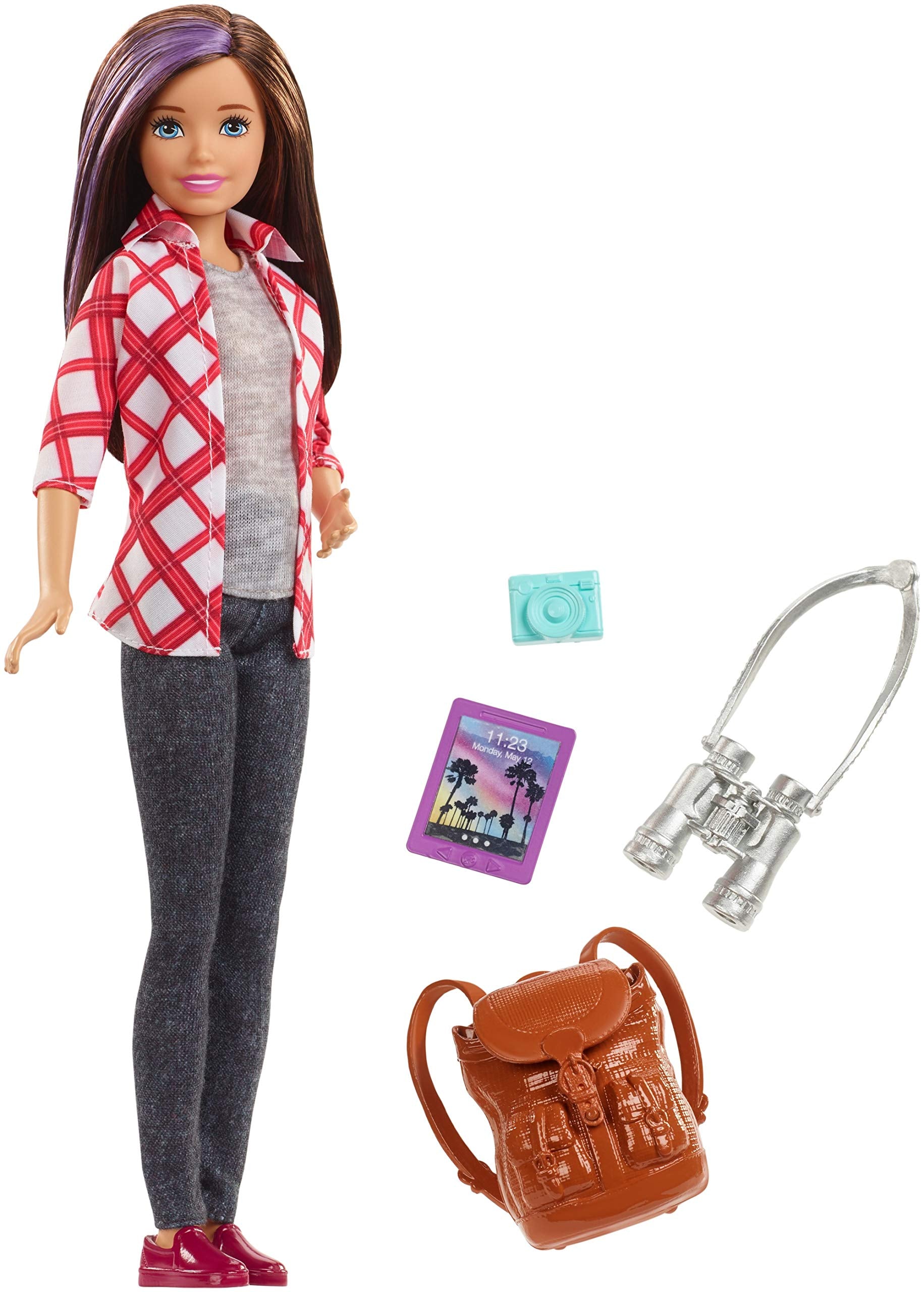 barbie doll and travel set