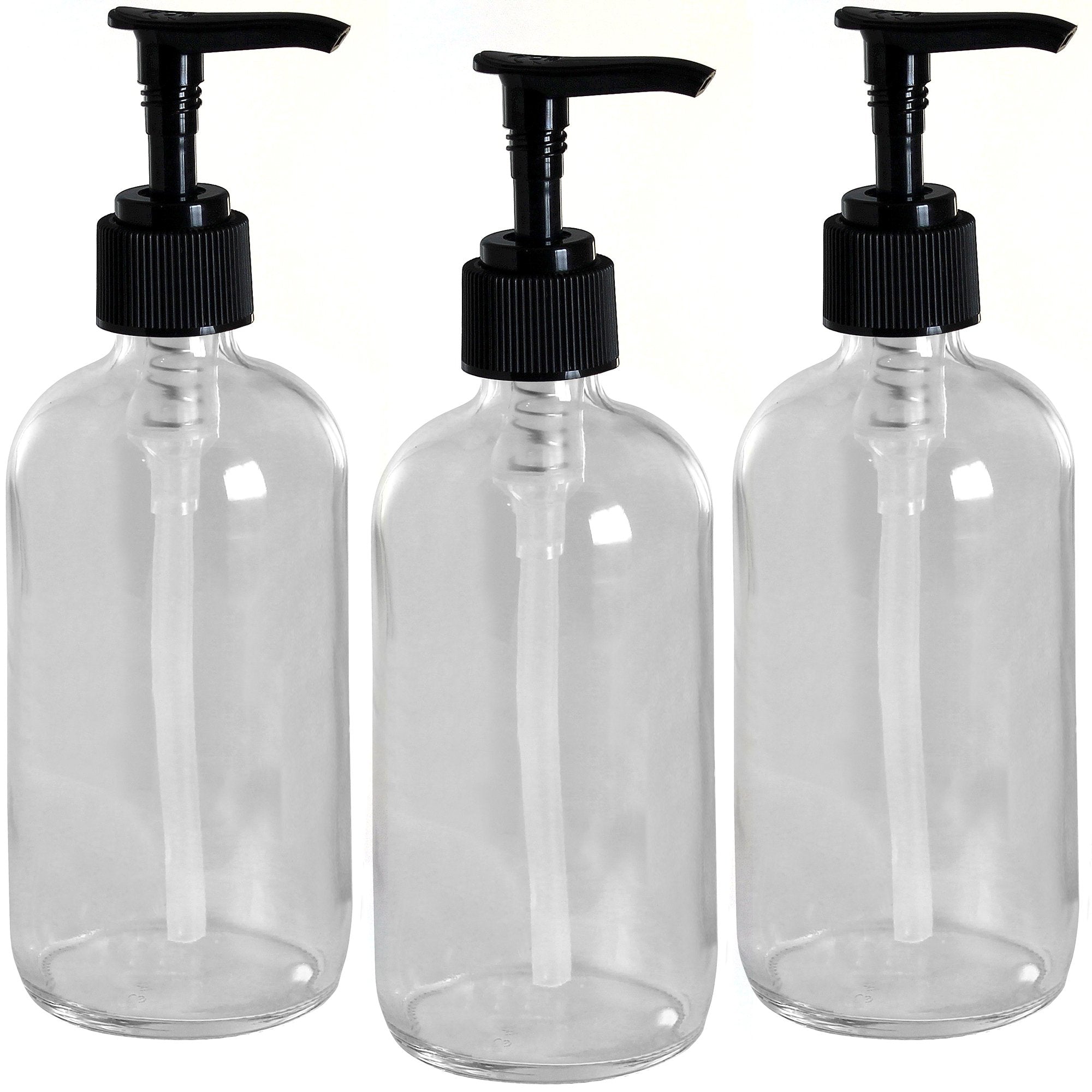 Download Other Health & Beauty - 3 Clear Glass Soap/Lotion Pump ...